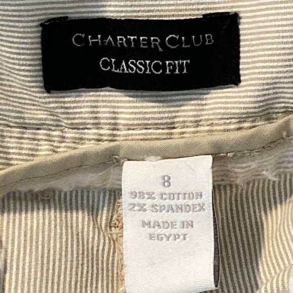 Charter Club Three-Button-Hem Capri Classic Fit Jeans Size 8 Ivory - Picture 8 of 9